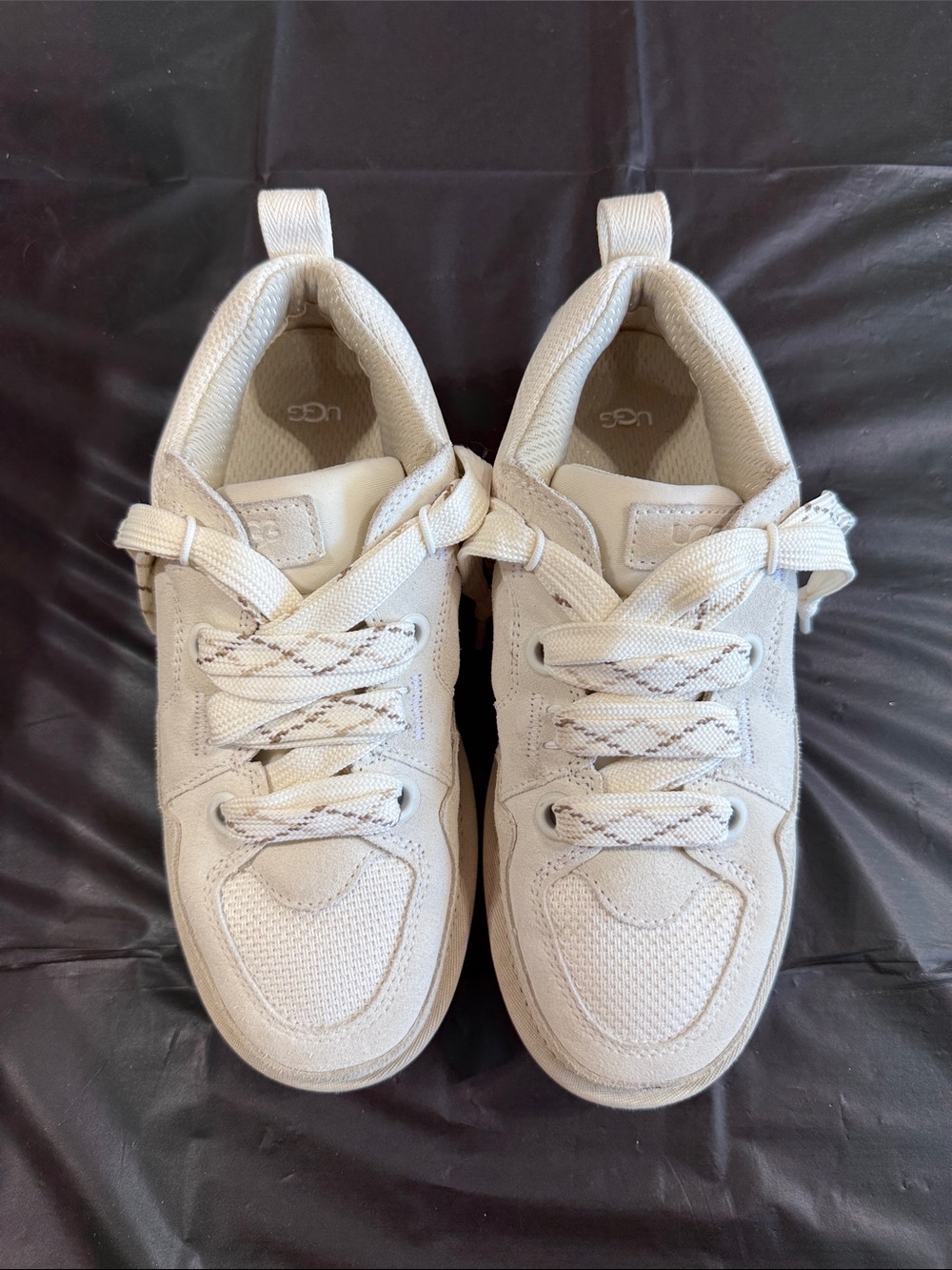 UGG Men's Off-White Lace-Up Athletic Sneakers